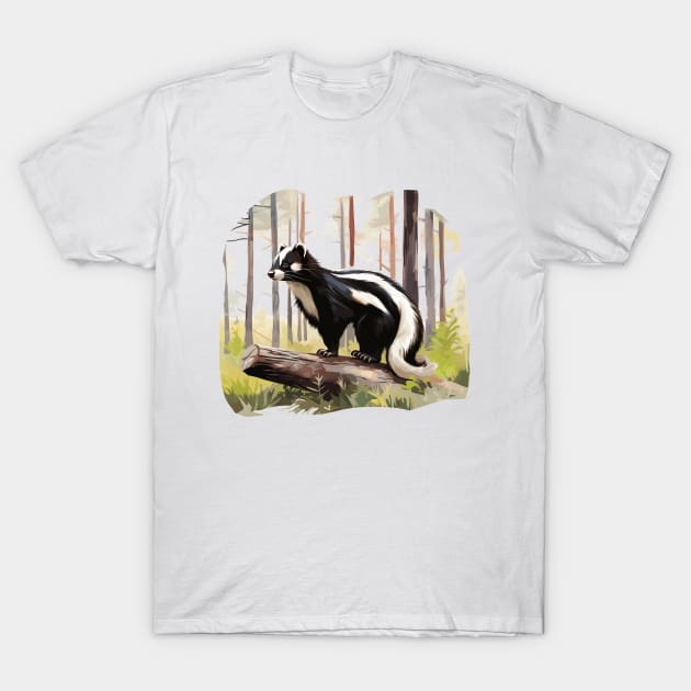 Skunk T-Shirt by zooleisurelife